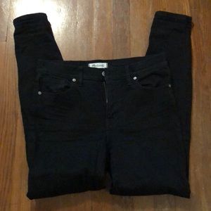9” High Riser Skinny Skinny Black Jeans